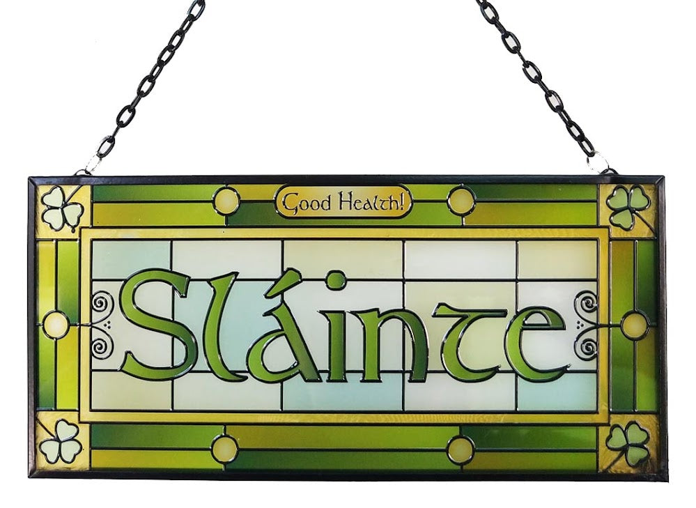 Stained Glass Panel Slainte