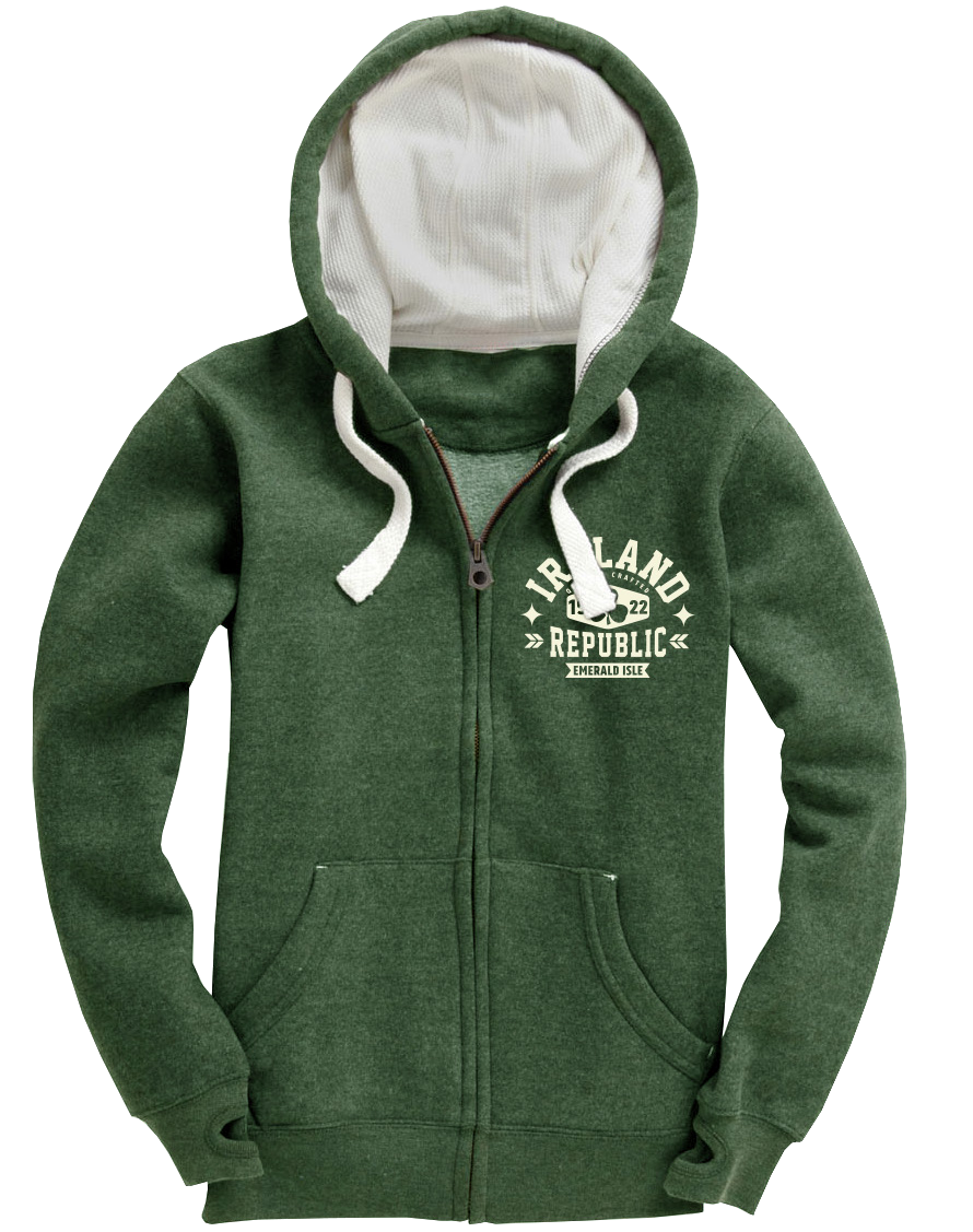 Full Zip Hooded Sweatshirt (Green)