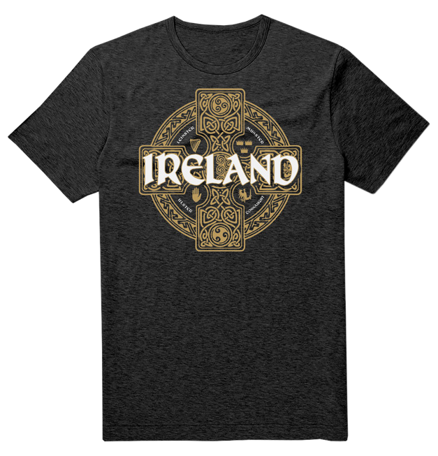 Adult Melange T-Shirt -Celtic Cross Circle