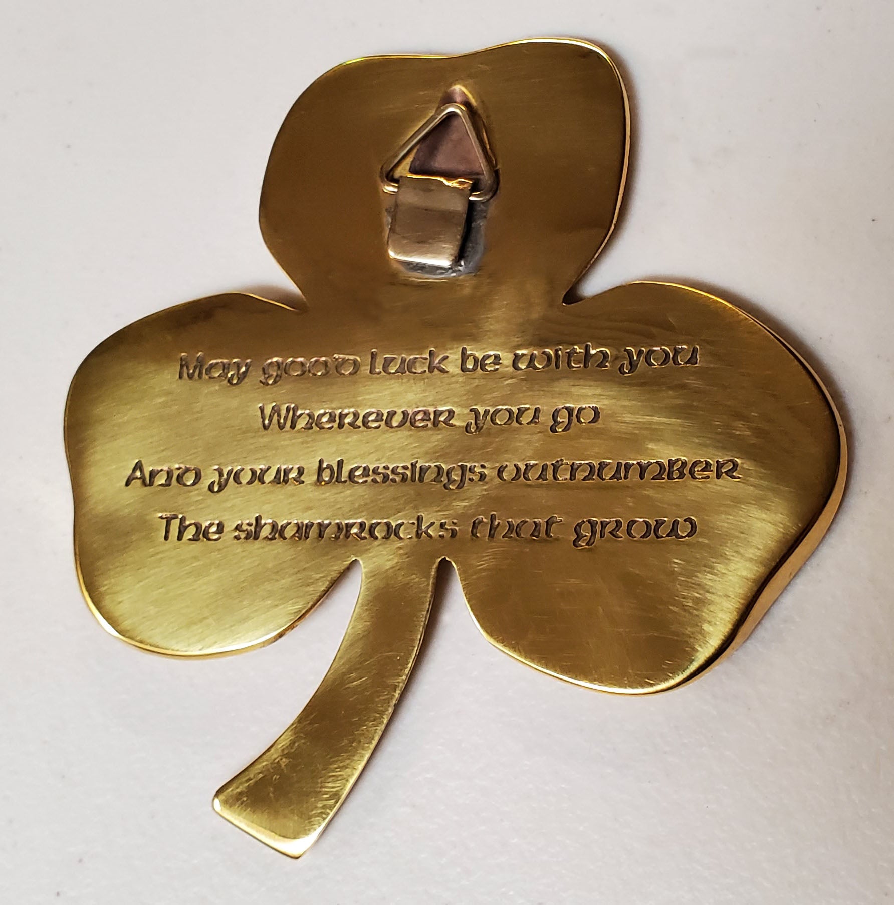 Brass Shamrock Blessing