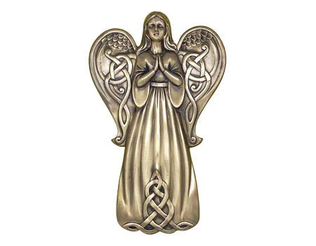 Bronze Plate Celtic Angel Wall Plaque