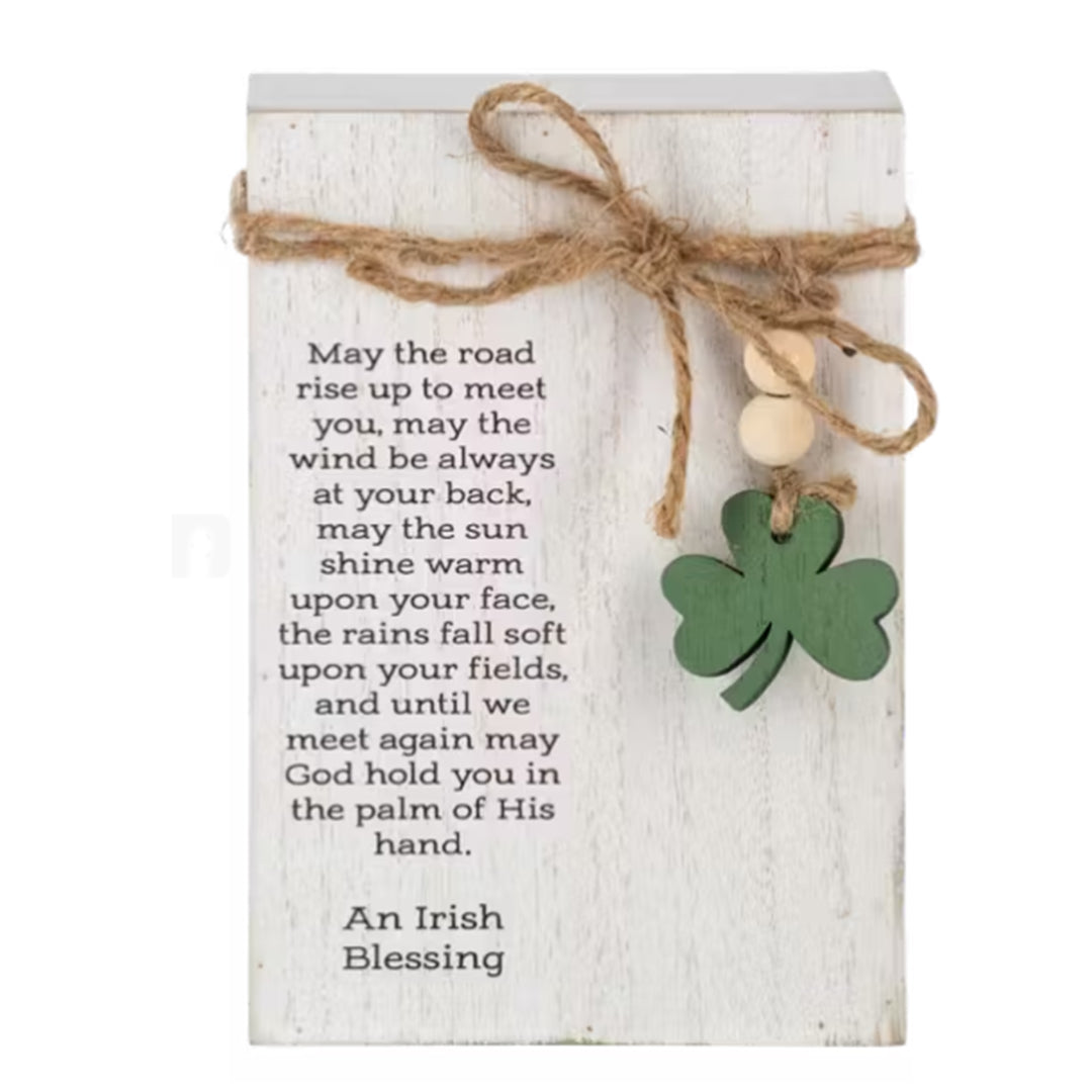 May The Road Rise Up to Meet You Irish Blessing Block