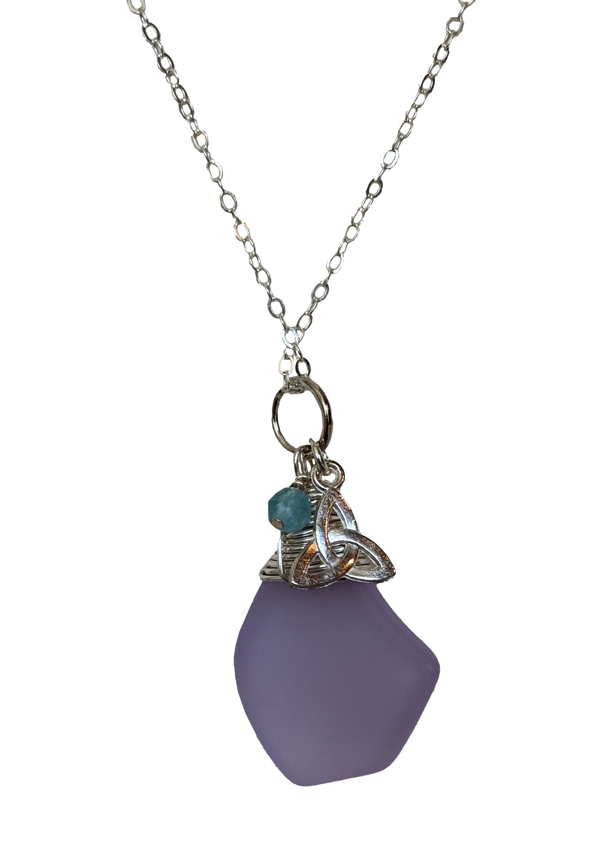 Lavender Sea Glass necklace