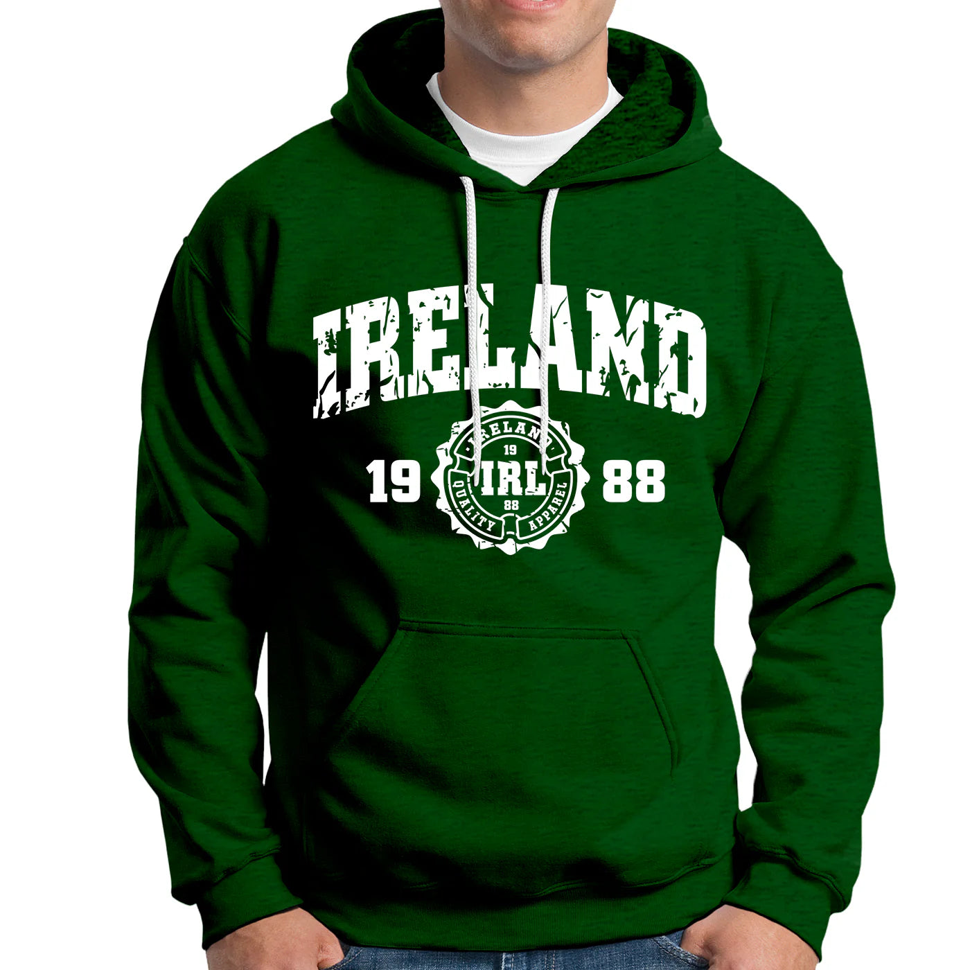 Melange Bottle Green Ireland Hoodie