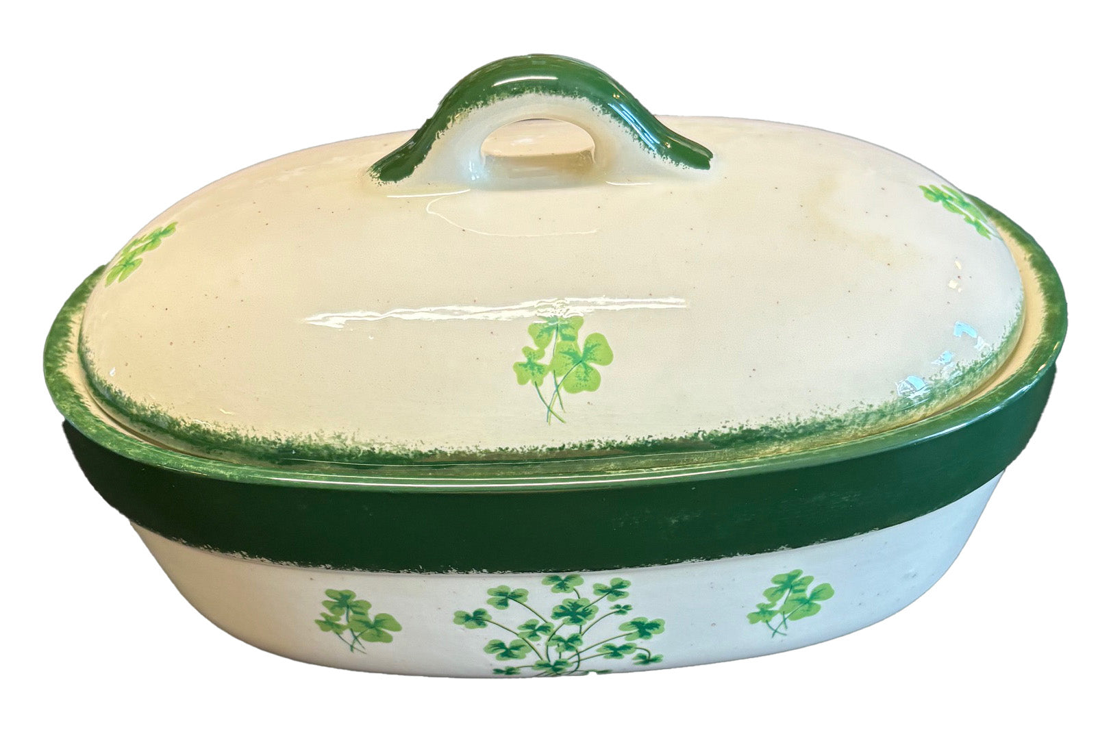 Oval Shamrock Serving Bowl