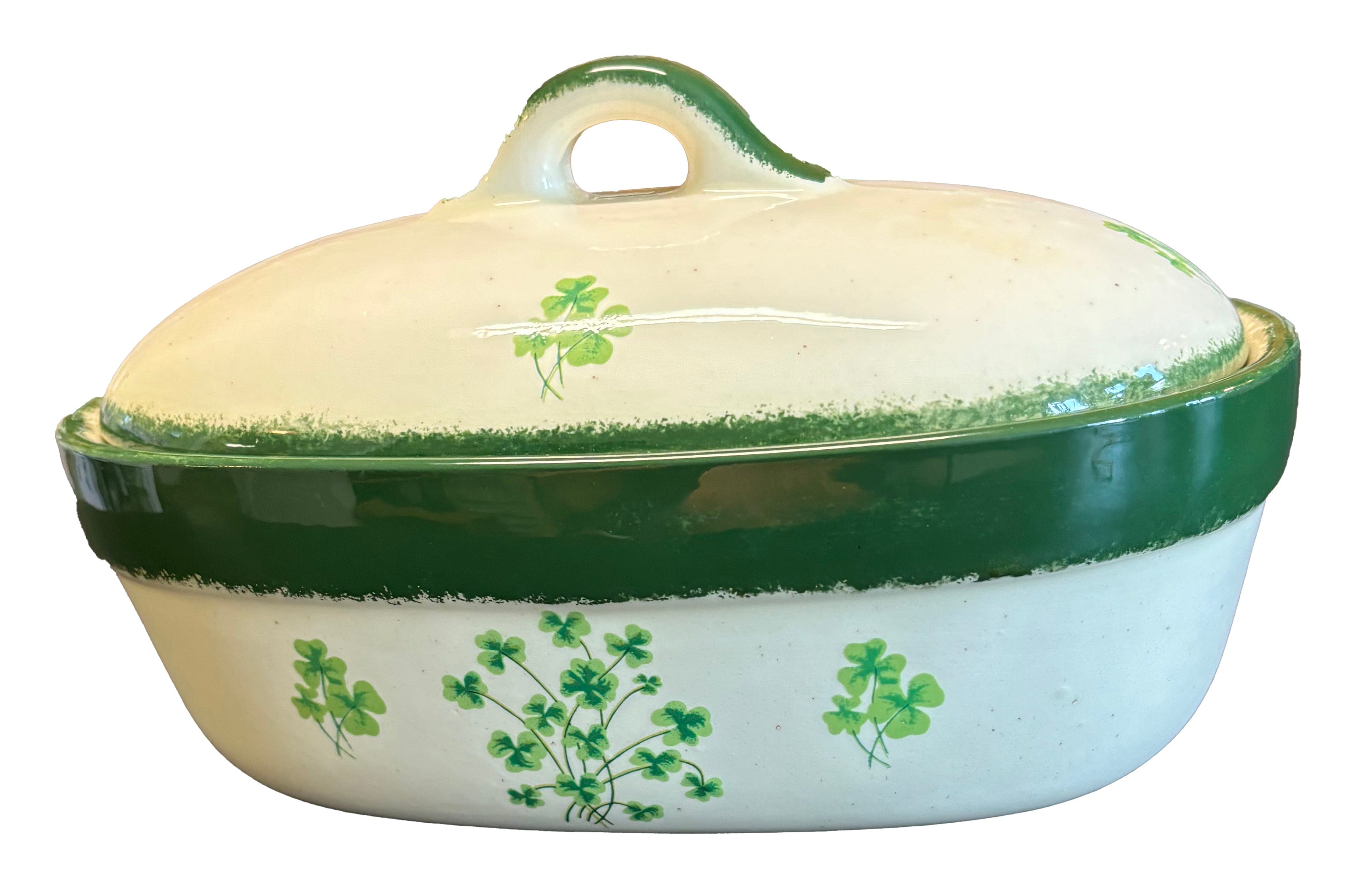 Oval Shamrock Serving Bowl