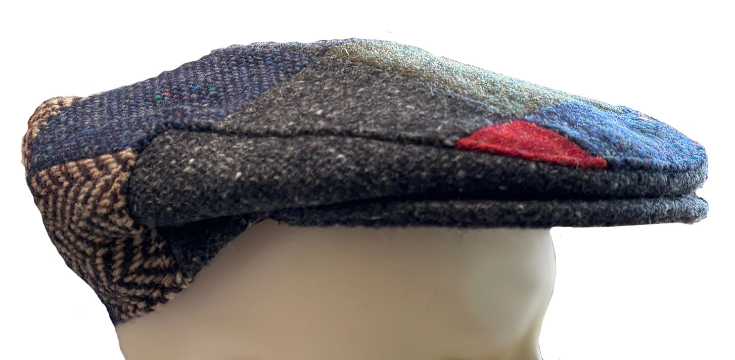 Tweed Tailored Patchwork Cap