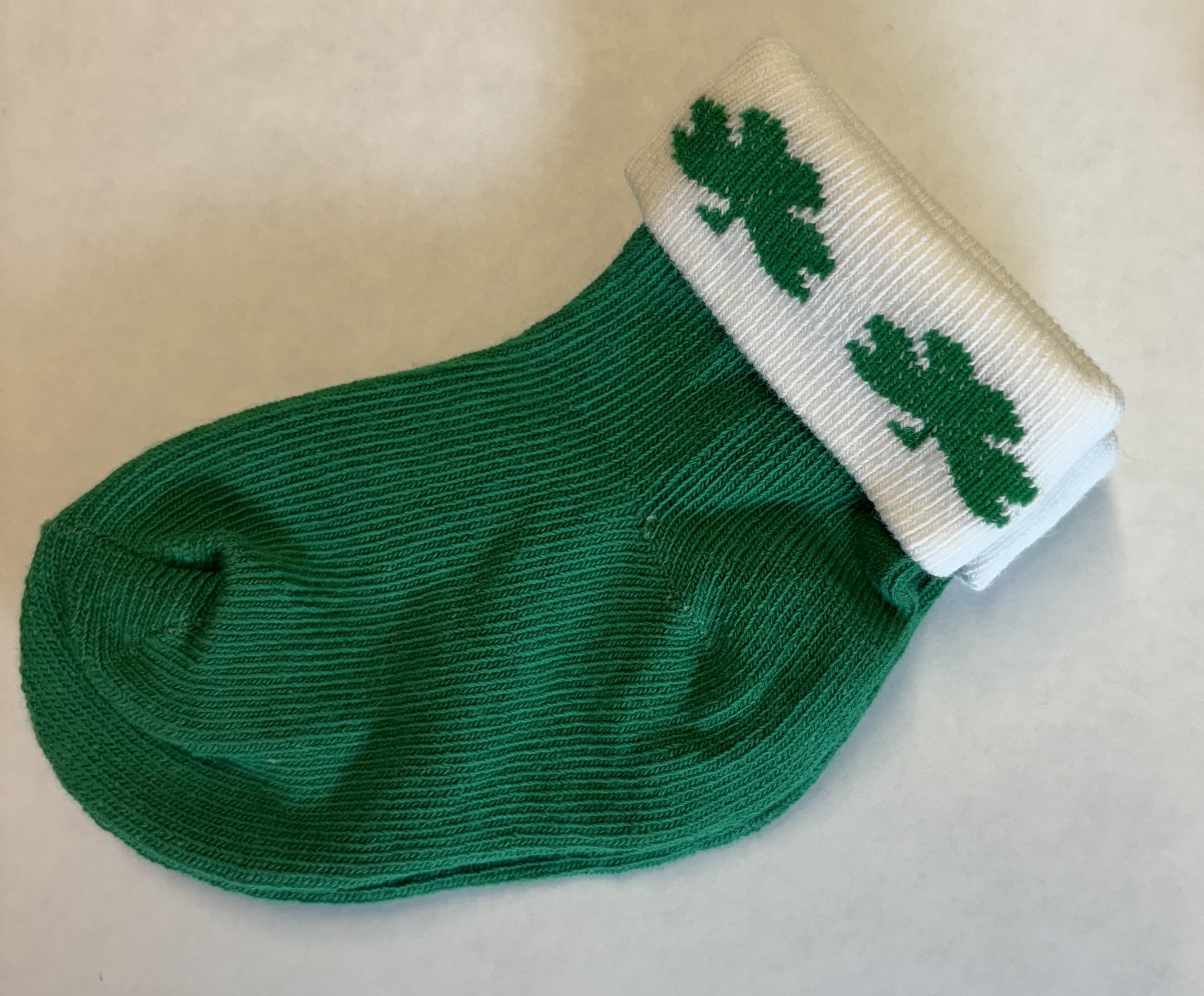 Green Baby Socks with Shamrocks