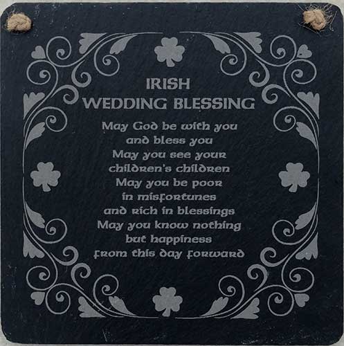 Irish Wedding Slate Plaque