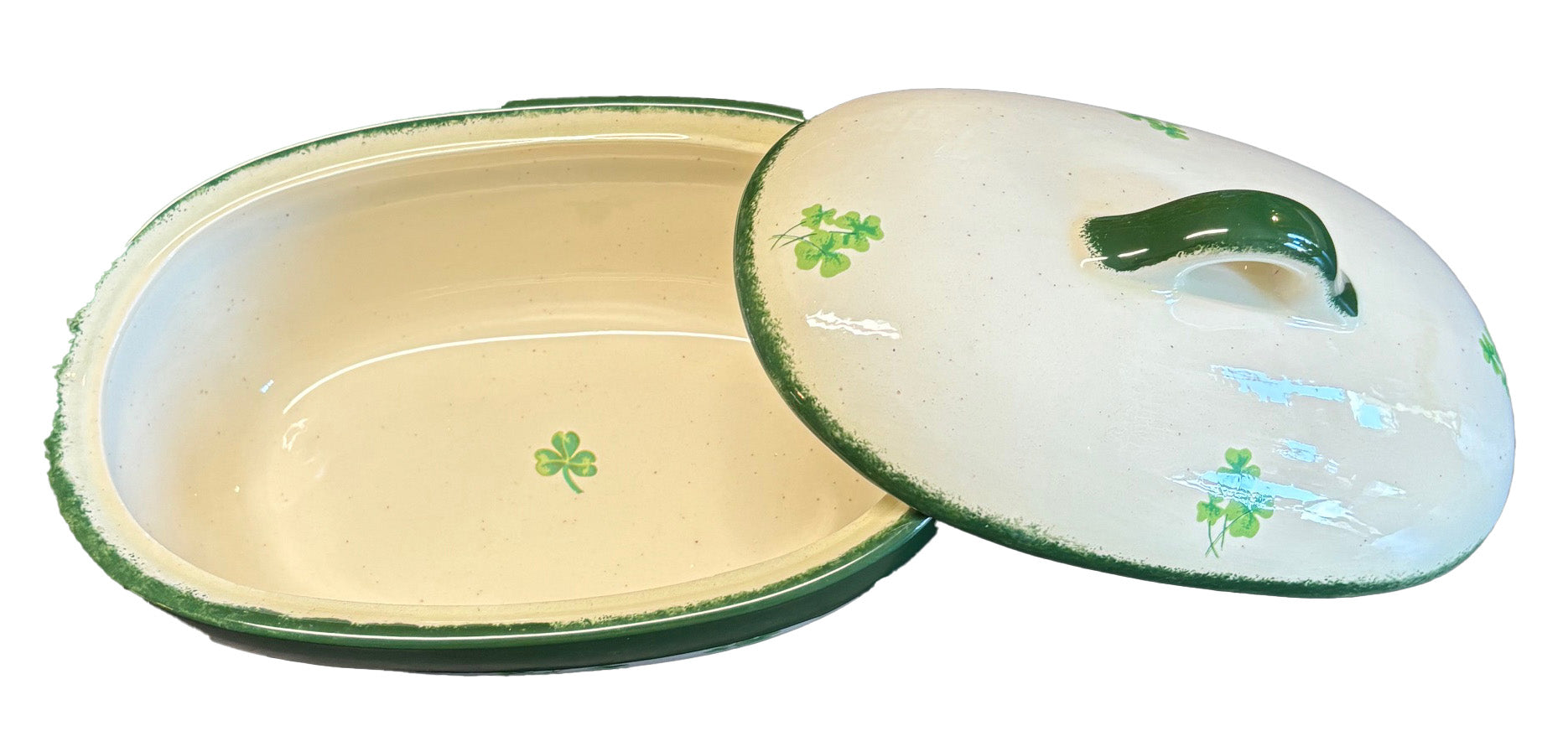 Oval Shamrock Serving Bowl