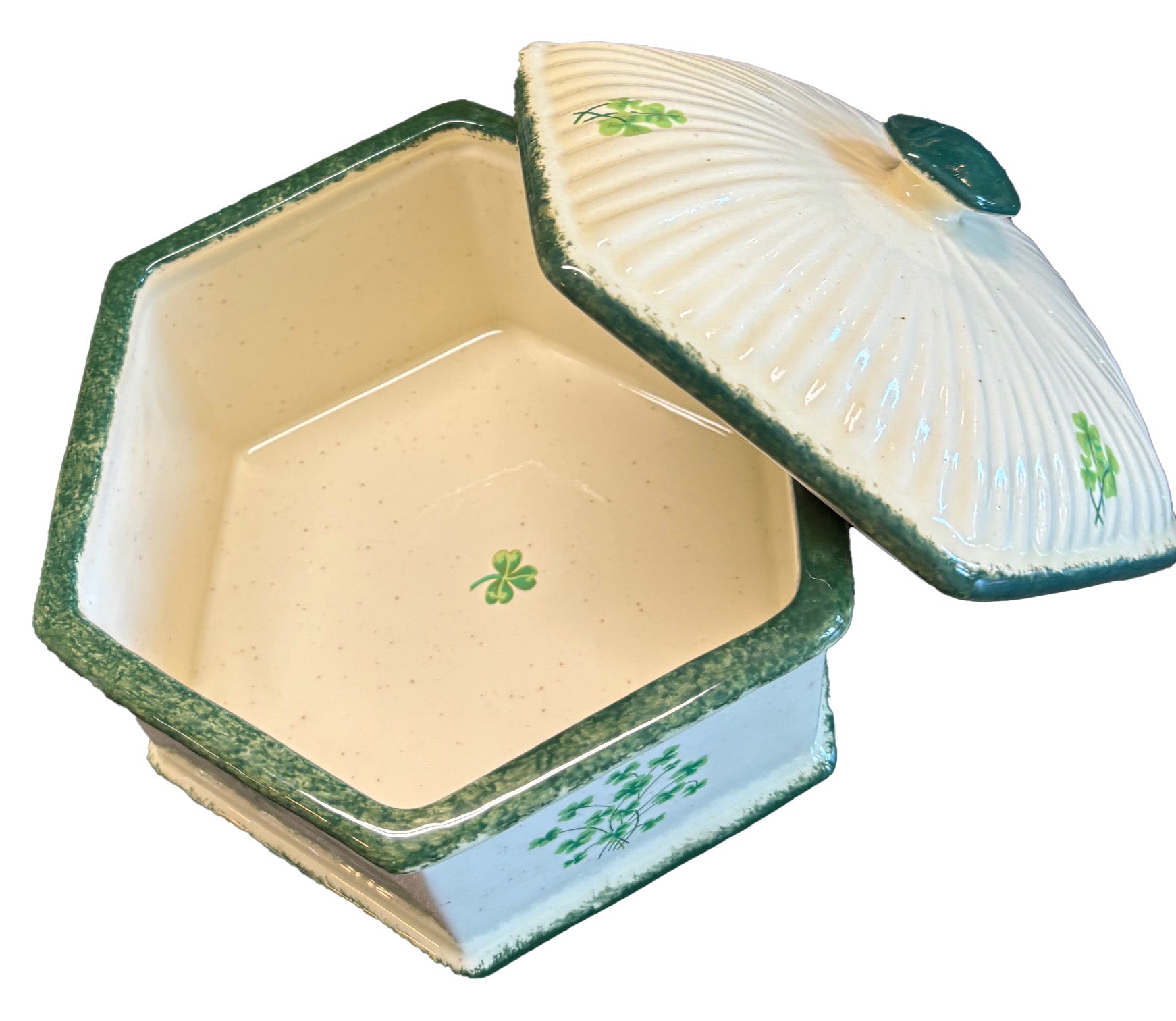 Six-Sided Shamrock Serving Bowl